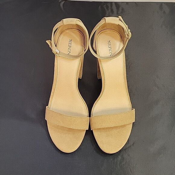 BRAND NEW MERONA ADJUSTABLE ANKLE BUCKLE STRAP OPEN TOE SANDAL - Picture 3 of 14